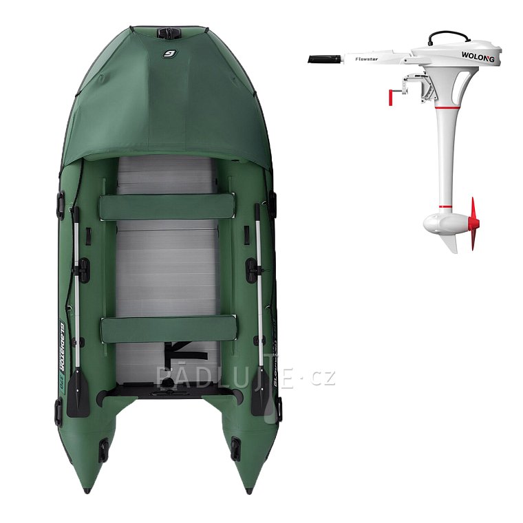 Člun GLADIATOR ACTIVE C370AL green - nafukovací člun s hliníkovou podlahou