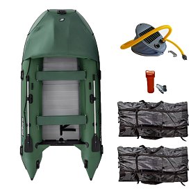 Člun GLADIATOR ACTIVE C370AL green - nafukovací člun s hliníkovou podlahou