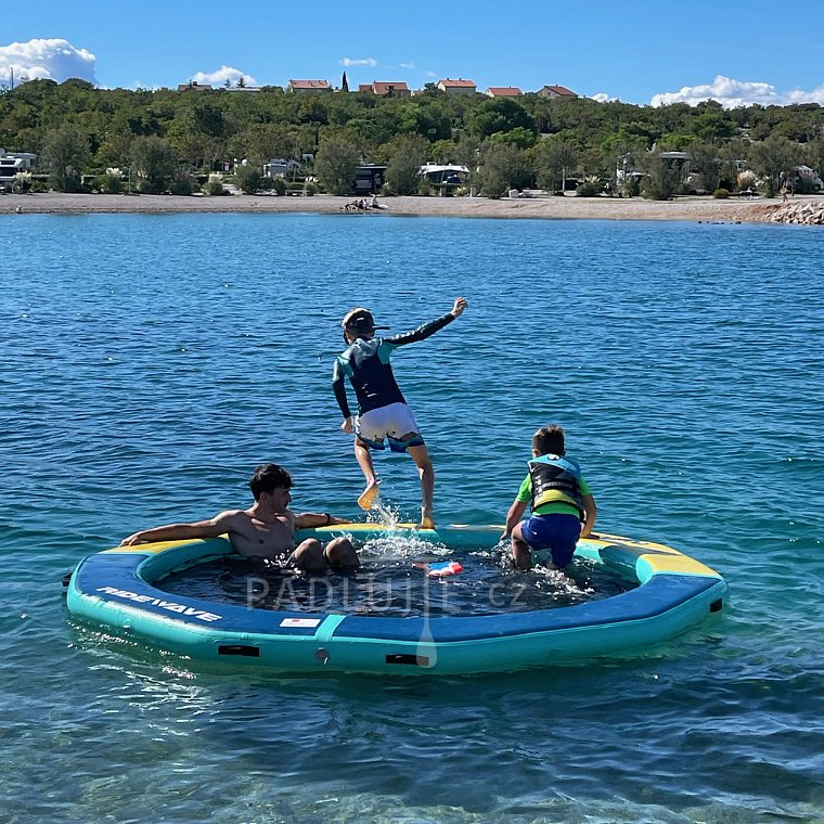 Nafukovací kruhový DOCK RIDEWAVE se síťovým středem průměr 198 cm
