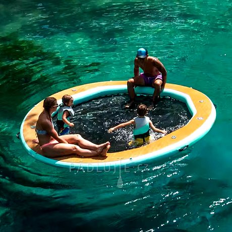 Nafukovací kruhový DOCK RIDEWAVE se síťovým středem průměr 305 cm