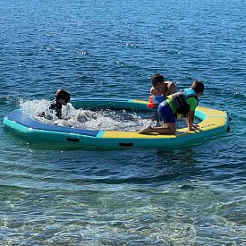 Nafukovací kruhový DOCK RIDEWAVE se síťovým středem průměr 305 cm
