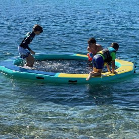 Nafukovací kruhový DOCK RIDEWAVE se síťovým středem průměr 305 cm
