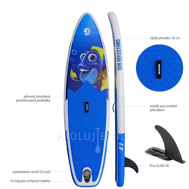 Paddleboard SUN REFLECTIONS 8'2'' violet - nafukovací