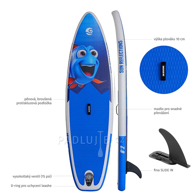 Paddleboard SUN REFLECTIONS 8'2'' blue - nafukovací