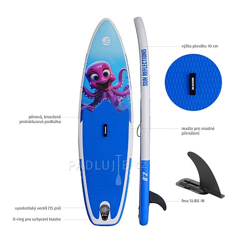 Paddleboard SUN REFLECTIONS 8'2''  octopus - nafukovací