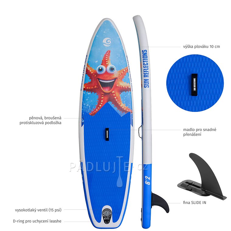 Paddleboard SUN REFLECTIONS 8'2'' star - nafukovací