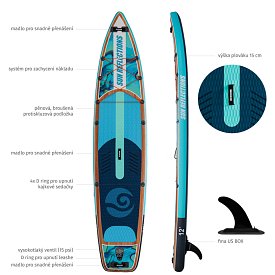 Paddleboard SUN REFLECTIONS XL 12'0'' Ocean mirage - nafukovací