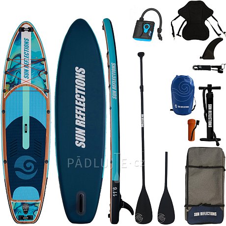 Paddleboard SUN REFLECTIONS XXL 11'6'' COMBO Ocean mirage - nafukovací