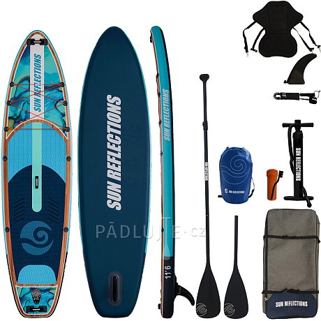 Paddleboard SUN REFLECTIONS XXL 11'6'' COMBO Ocean mirage - nafukovací