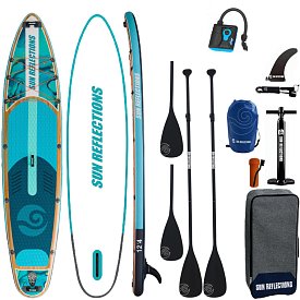 Paddleboard SUN REFLECTIONS MULTI 12'4'' MINICOMBO Ocean mirage - nafukovací