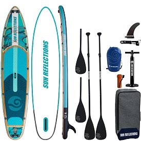 Paddleboard SUN REFLECTIONS MULTI 12'4'' MINICOMBO Ocean mirage - nafukovací
