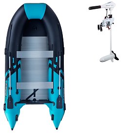 Člun GLADIATOR CLASSIC B370AL black turquoise  - nafukovací člun s hliníkovou podlahou