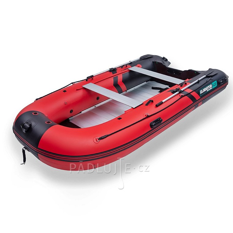 Člun GLADIATOR ACTIVE C420AL red black - nafukovací člun s hliníkovou podlahou