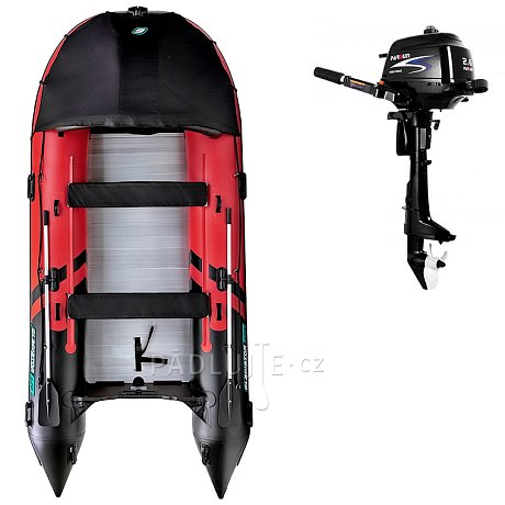 Člun GLADIATOR ACTIVE C420AL red black - nafukovací člun s hliníkovou podlahou