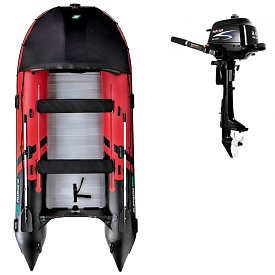 Člun GLADIATOR ACTIVE C420AL red black - nafukovací člun s hliníkovou podlahou