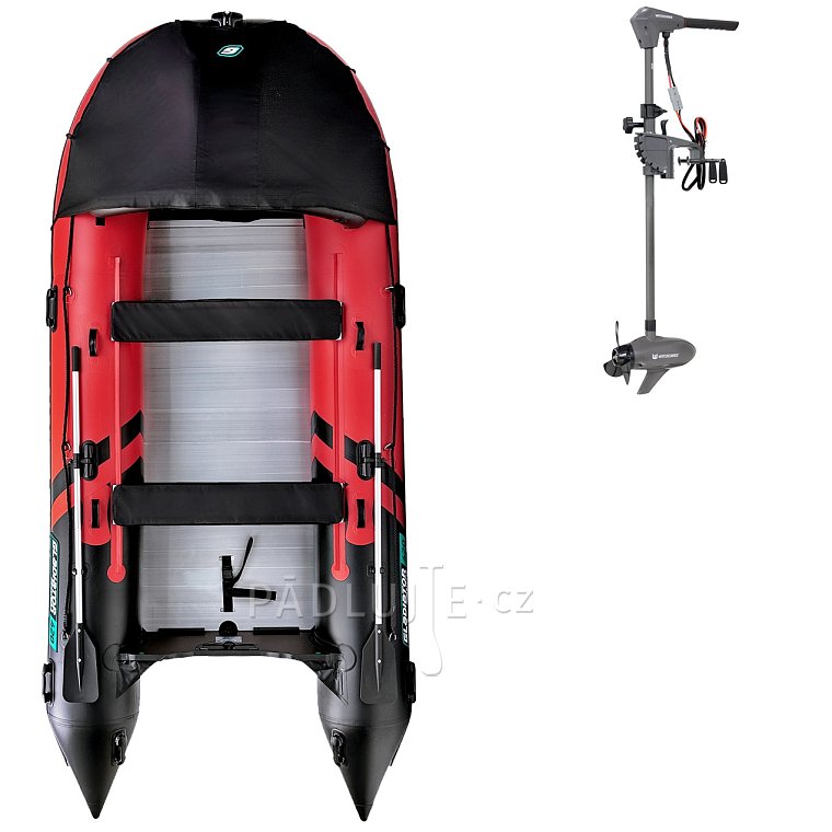 Člun GLADIATOR ACTIVE C420AL red black - nafukovací člun s hliníkovou podlahou