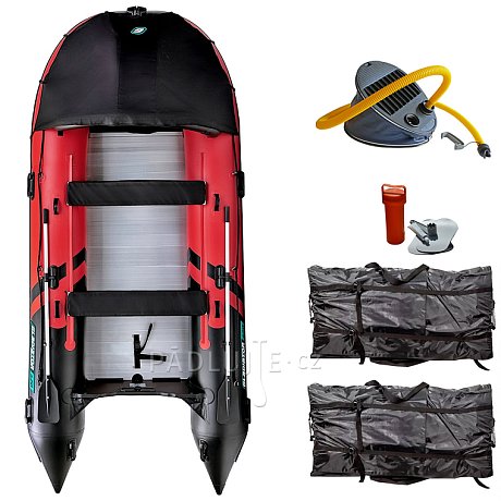 Člun GLADIATOR ACTIVE C420AL red black - nafukovací člun s hliníkovou podlahou