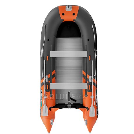 Člun GLADIATOR ACTIVE C420AL orange dark grey - nafukovací člun s hliníkovou podlahou