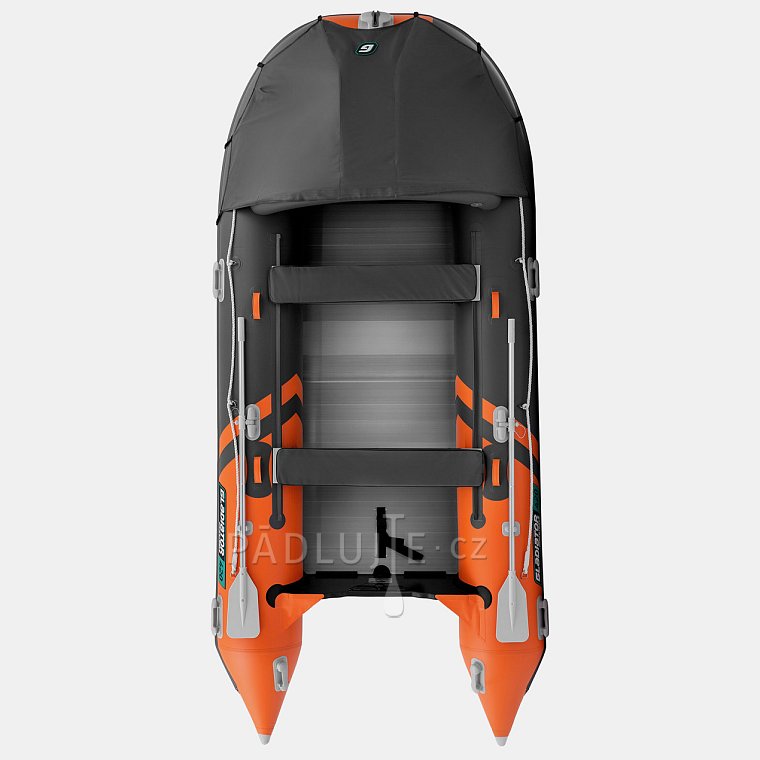 Člun GLADIATOR ACTIVE C420AL orange dark grey - nafukovací člun s hliníkovou podlahou