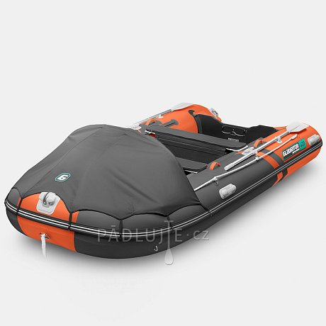 Člun GLADIATOR ACTIVE C420AL orange dark grey - nafukovací člun s hliníkovou podlahou