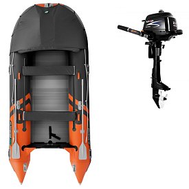Člun GLADIATOR ACTIVE C420AL orange dark grey - nafukovací člun s hliníkovou podlahou