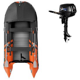 Člun GLADIATOR ACTIVE C420AL orange dark grey - nafukovací člun s hliníkovou podlahou