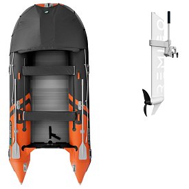 Člun GLADIATOR ACTIVE C420AL orange dark grey - nafukovací člun s hliníkovou podlahou
