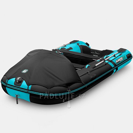 Člun GLADIATOR ACTIVE C420AL black turquoise - nafukovací člun s hliníkovou podlahou