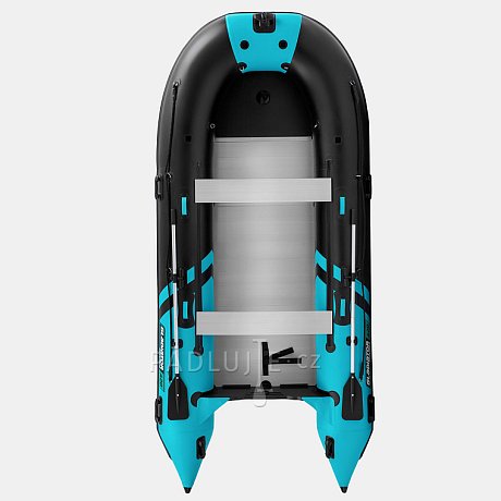 Člun GLADIATOR ACTIVE C420AL black turquoise - nafukovací člun s hliníkovou podlahou