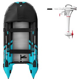 Člun GLADIATOR ACTIVE C420AL black turquoise - nafukovací člun s hliníkovou podlahou