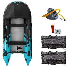 Člun GLADIATOR ACTIVE C420AL black turquoise - nafukovací člun s hliníkovou podlahou