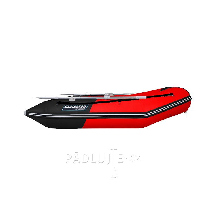 Člun GLADIATOR AK240AD red black - nafukovací člun s vysokotlakou podlahou