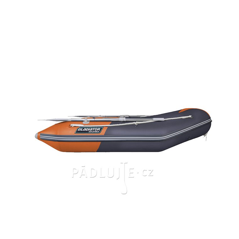 Člun GLADIATOR AK240AD orange dark grey - nafukovací člun s vysokotlakou podlahou