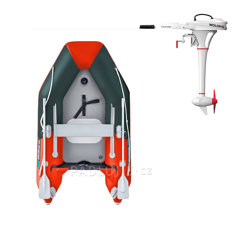 Člun GLADIATOR AK240AD orange dark grey - nafukovací člun s vysokotlakou podlahou