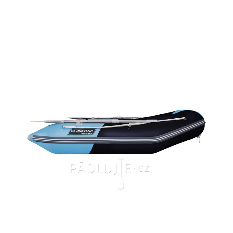 Člun GLADIATOR AK240AD black-turquoise - nafukovací člun s vysokotlakou podlahou