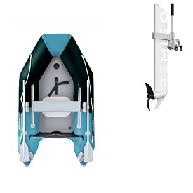 Člun GLADIATOR AK240AD black turquoise - nafukovací člun s vysokotlakou podlahou