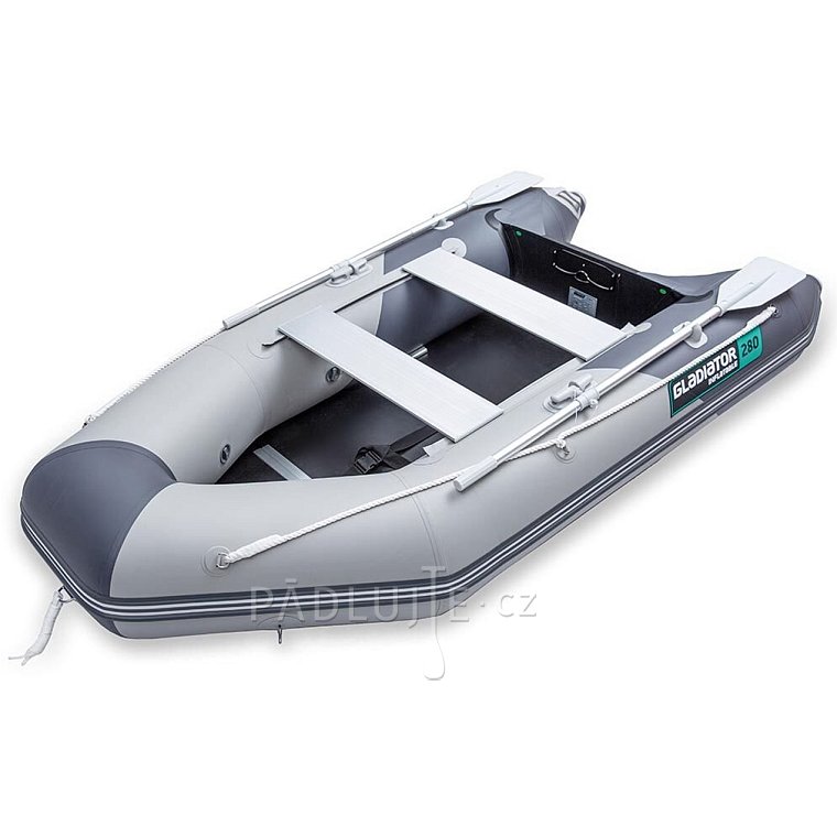 Člun GLADIATOR LIGHT AK280 light dark gray - nafukovací člun s dřevěnou podlahou