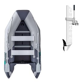 Člun GLADIATOR LIGHT AK280WF light dark gray - nafukovací člun s dřevěnou podlahou