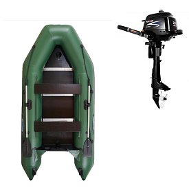 Člun GLADIATOR LIGHT AK280WF green - nafukovací člun s dřevěnou podlahou