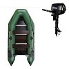 Člun GLADIATOR LIGHT AK280WF green - nafukovací člun s dřevěnou podlahou