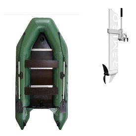 Člun GLADIATOR LIGHT AK280WF green - nafukovací člun s dřevěnou podlahou