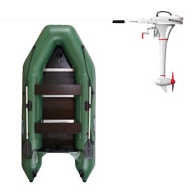 Člun GLADIATOR LIGHT AK280WF green - nafukovací člun s dřevěnou podlahou
