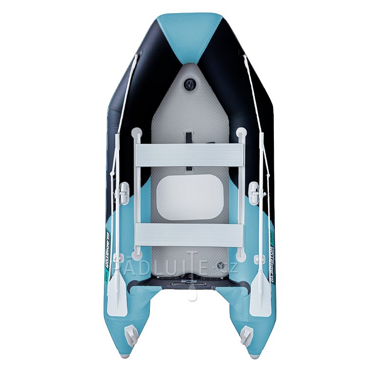 Člun GLADIATOR LIGHT AK300AD black turquoise - nafukovací člun s vysokotlakou podlahou
