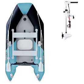 Člun GLADIATOR LIGHT AK300AD black turquoise - nafukovací člun s vysokotlakou podlahou