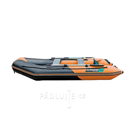 Člun GLADIATOR LIGHT AK300AD orange dark grey - nafukovací člun s vysokotlakou podlahou