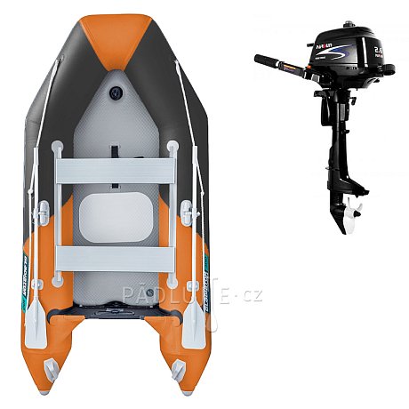 Člun GLADIATOR LIGHT AK300AD orange dark grey - nafukovací člun s vysokotlakou podlahou
