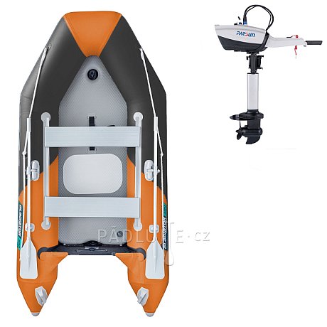 Člun GLADIATOR LIGHT AK300AD orange dark grey - nafukovací člun s vysokotlakou podlahou