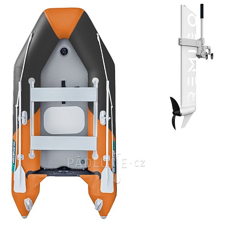 Člun GLADIATOR LIGHT AK300AD orange dark grey - nafukovací člun s vysokotlakou podlahou