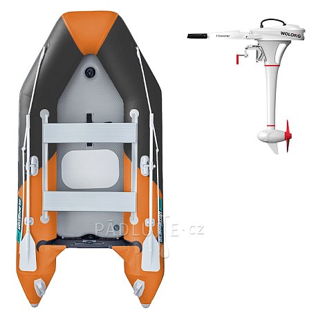 Člun GLADIATOR LIGHT AK300AD orange dark grey - nafukovací člun s vysokotlakou podlahou