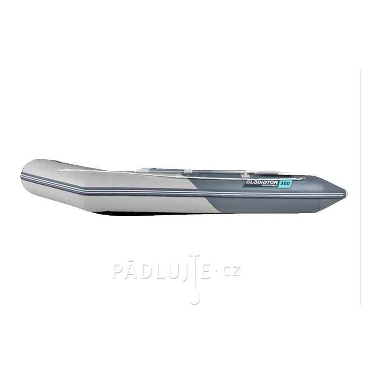 Člun GLADIATOR LIGHT AK300 light dark gray - nafukovací člun s dřevěnou podlahou